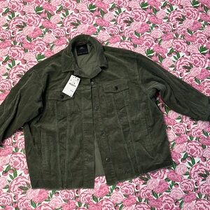 Zara Men's Green Corduroy Jacket